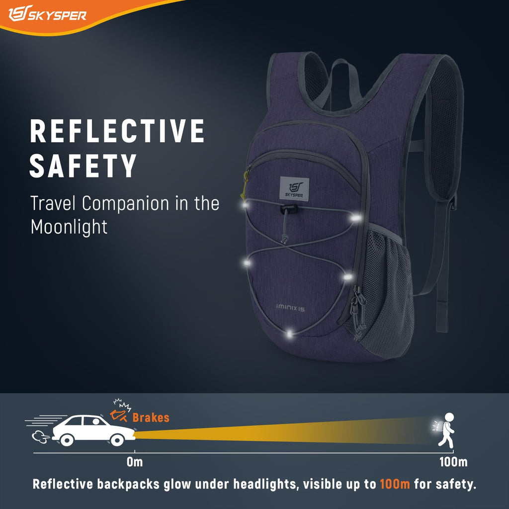 SKYSPER 15L/20L Foldable Hiking Backpack Lightweight Packable Travel Daypack with Chest Strap Small Folding Pack for Walking