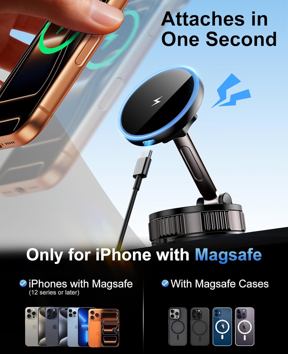 IPhone wireless car charger