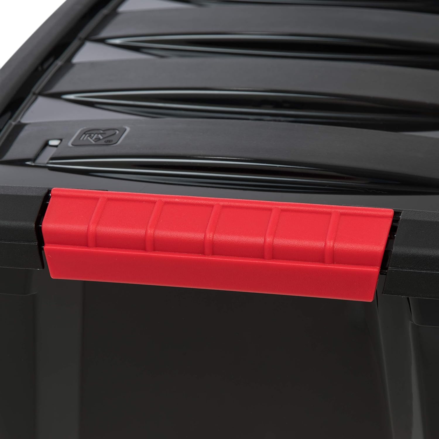 IRIS USA 54 Qt Stackable Plastic Storage Bins with Lids, 6 Pack - BPA-Free, Made in USA - Discreet Organizing Solution, Latches, Durable Nestable Containers, Secure Pull Handle - Pearl