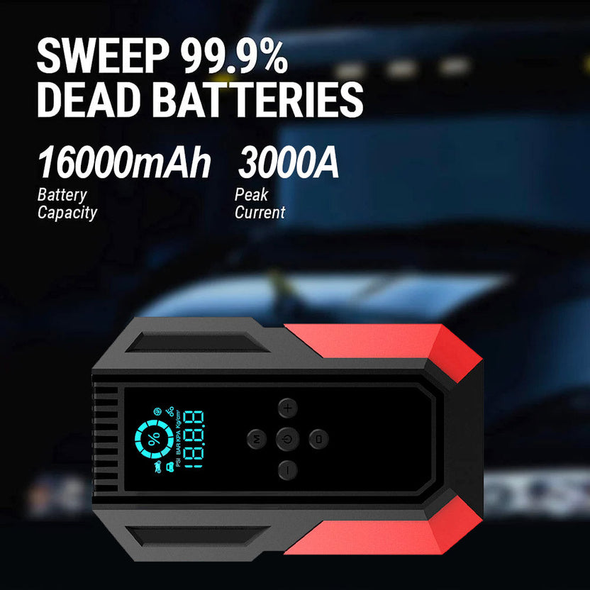 3000A Jump Starter with Air Compressor